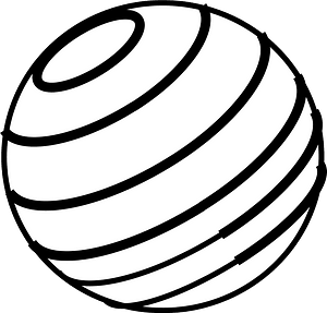 Ball with lines