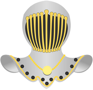 Heraldic helmet