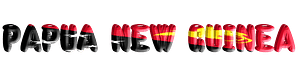 Papua New Guinea lettering with flag