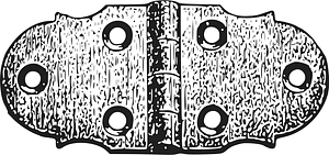 Ancienne charnière de porte