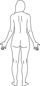 Posterior Naked woman