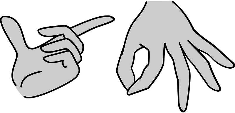 Woman hand gesture