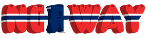 Norway lettering with flag