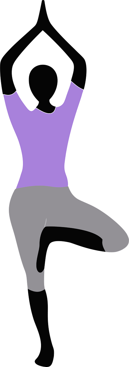 Yoga poses Purple shirt