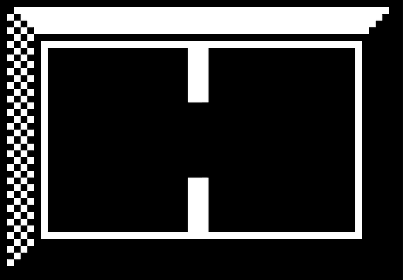 Block buster letter h