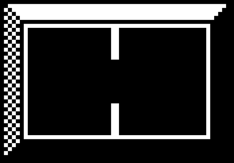 Block buster letter h