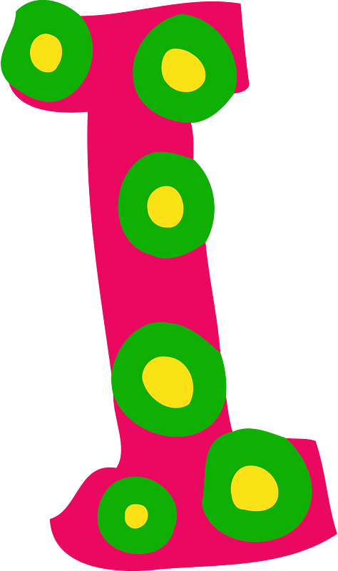 Colourful letter i