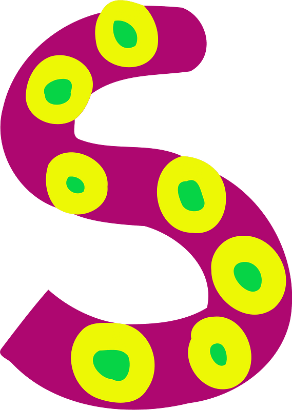 Colourful letter s