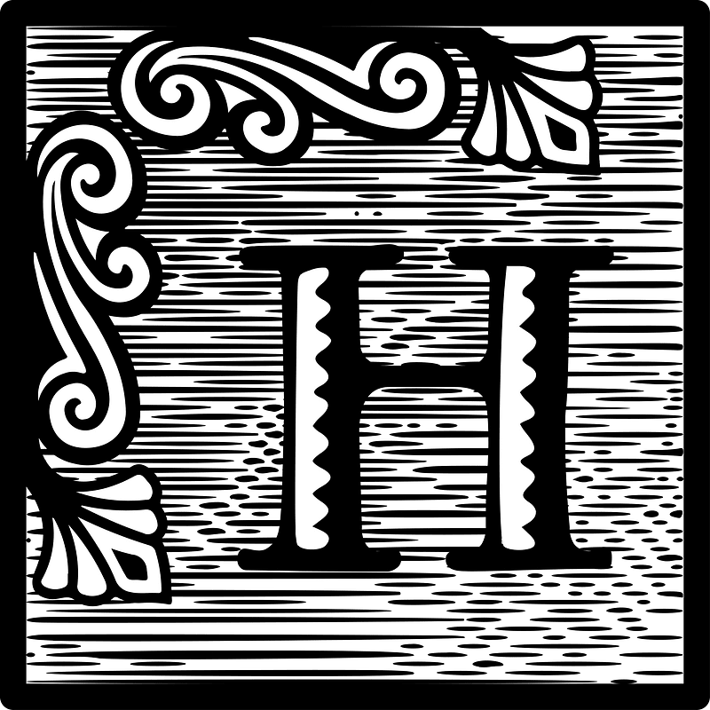Decorative letter h
