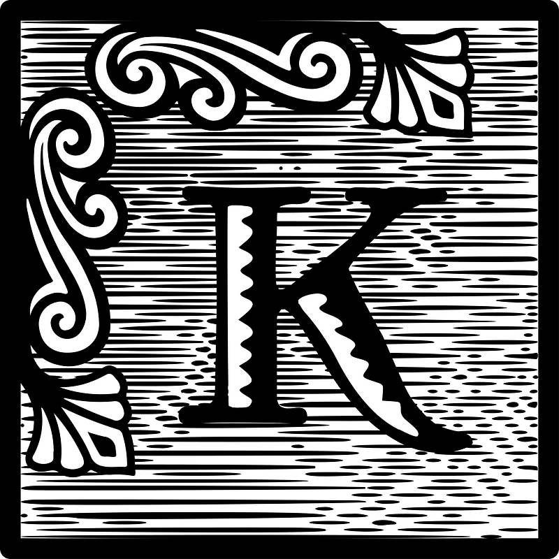 Decorative letter k