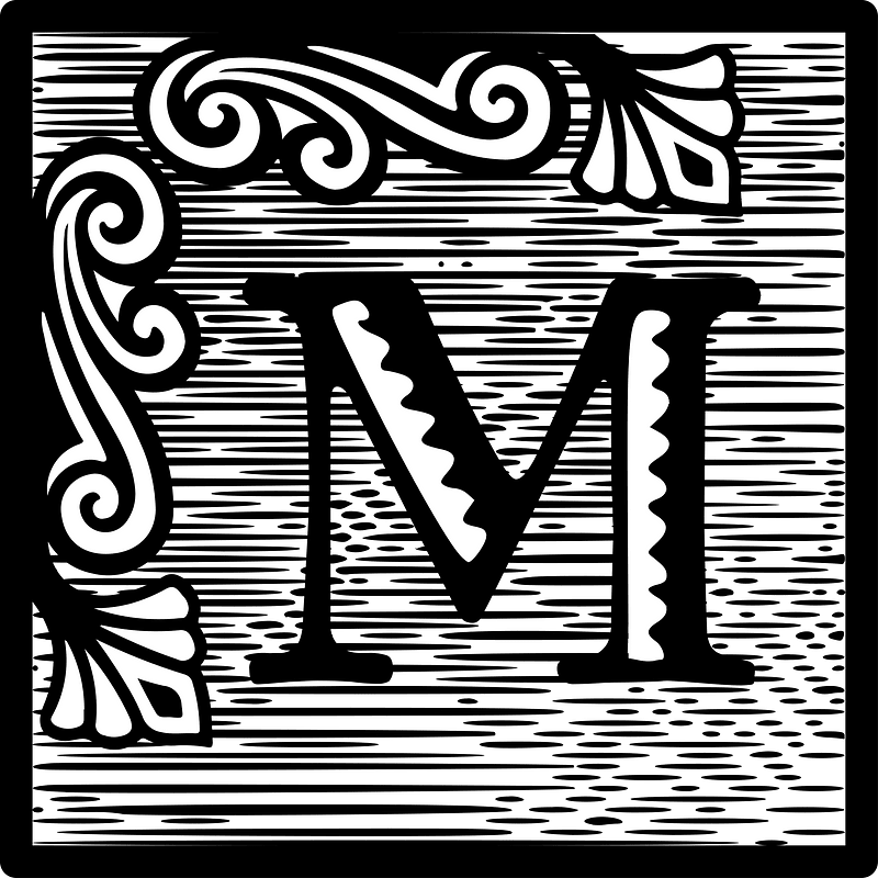 Decorative letter m