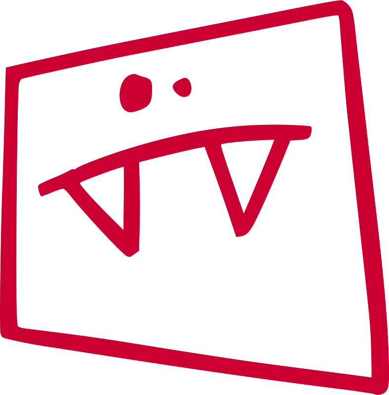 Funny square face
