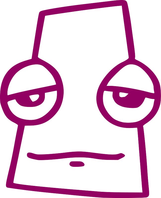 Funny square face