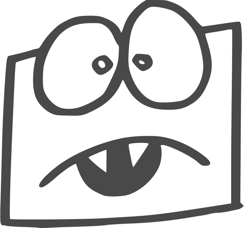 Funny square face