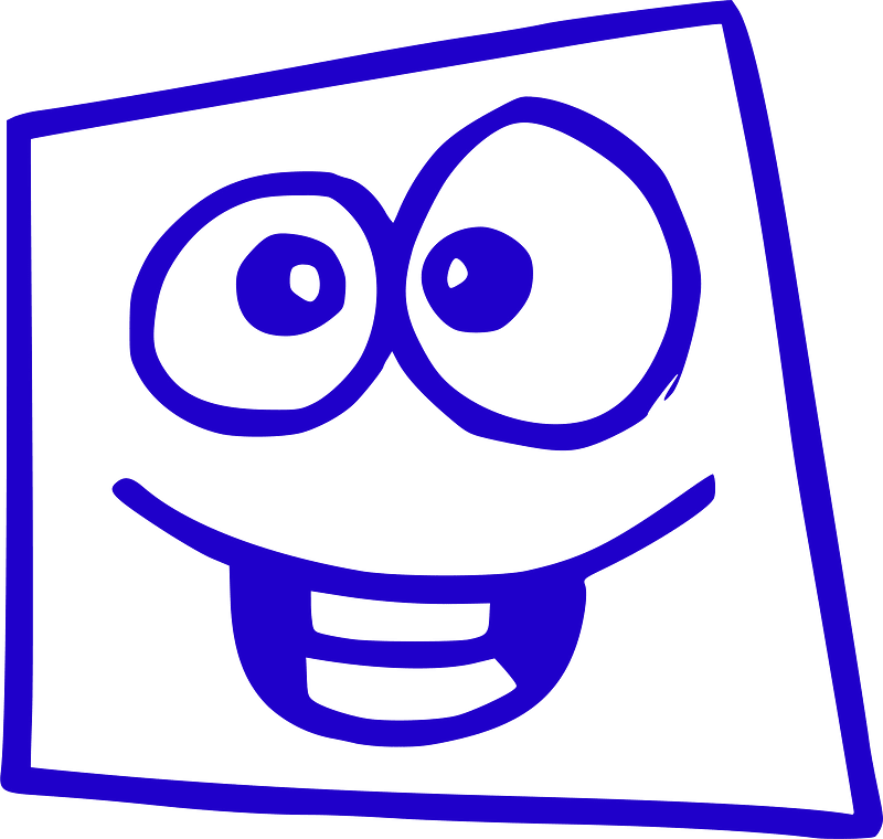 Funny square face
