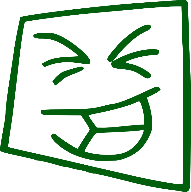 Funny square face