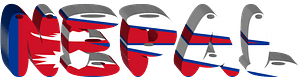 Nepal lettering with flag