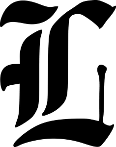 Old english capital letter l