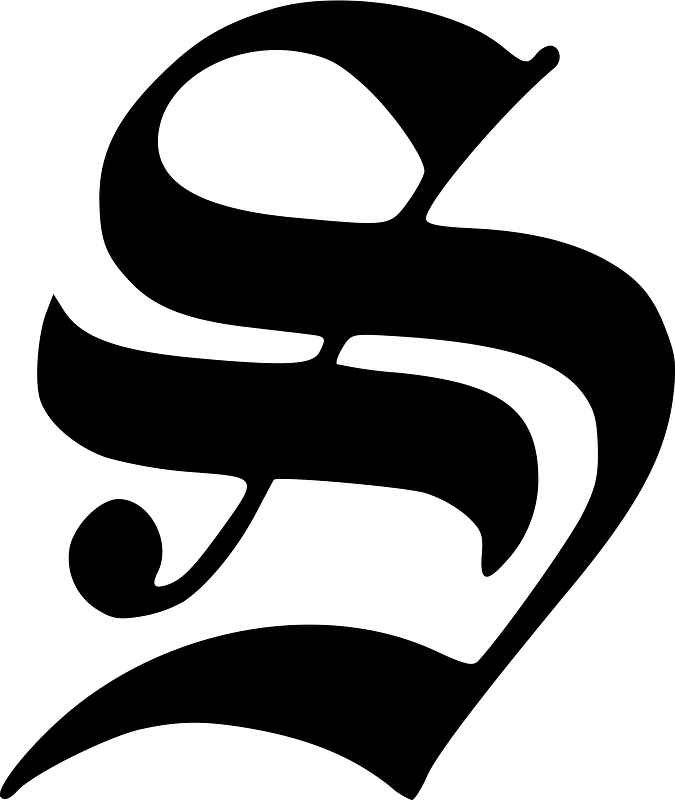 Old english capital letter s