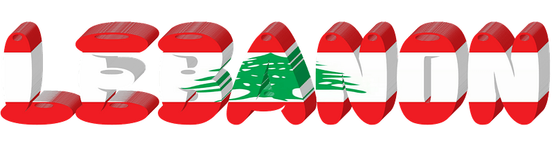 Lebanon lettering with flag