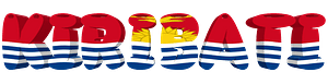 Kiribati lettering with flag
