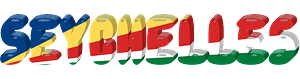 Seychelles lettering with flag