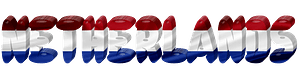 Netherlands lettering with flag
