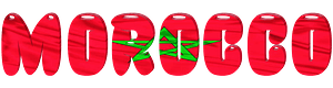 Morocco lettering with flag