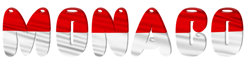 Monaco lettering with flag