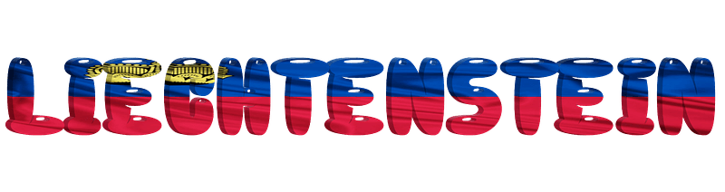 Lichtenchtein lettering with flag