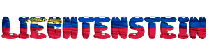 Lichtenchtein lettering with flag