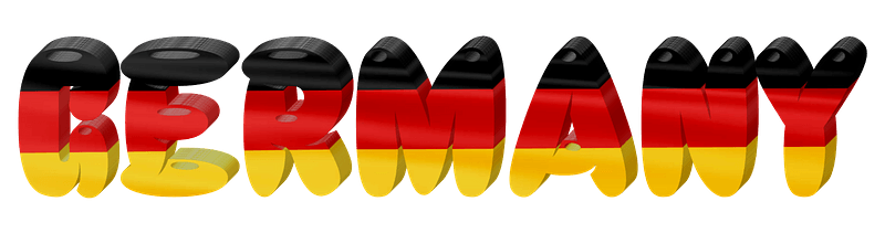 Germany lettering with flag