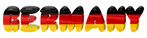 Germany lettering with flag