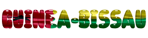 Guinea-Bissau lettering with flag