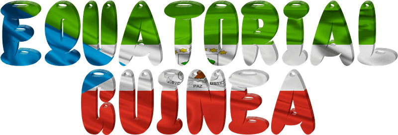 Equatorial Guinea lettering with flag