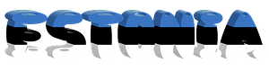 Estonia lettering with flag