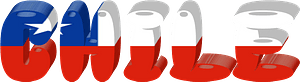 Chile lettering with flag