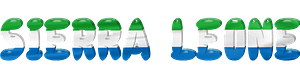 Sierra Leone lettering with flag