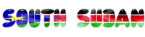 South Sudan lettering with flag