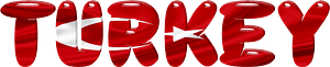 Turkey lettering with flag