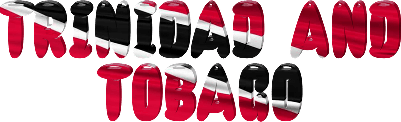 Trinidad and Tobago lettering with flag