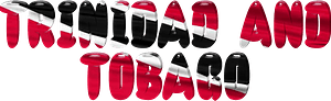 Trinidad and Tobago lettering with flag