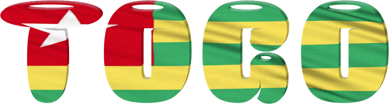 Togo lettering with flag