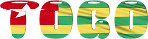 Togo lettering with flag