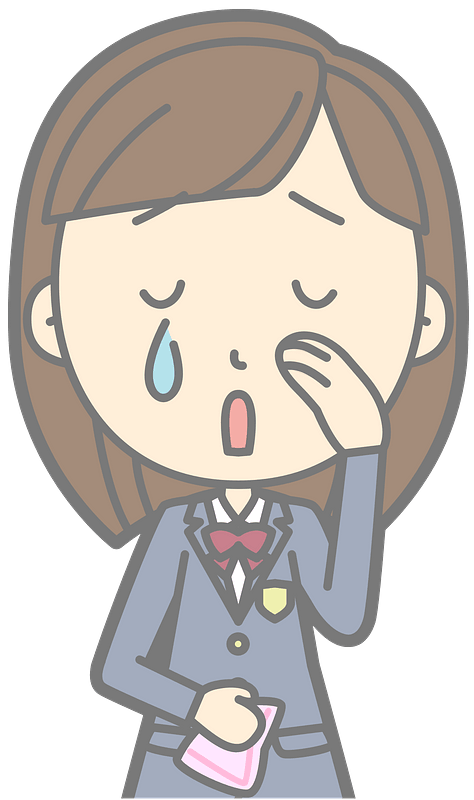 Crying School Girl
