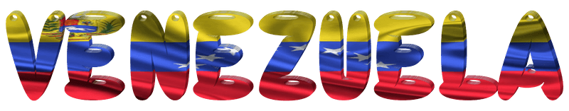 Venezuela lettering with flag
