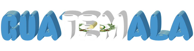 Guatemala lettering with flag