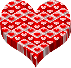Stylized red heart