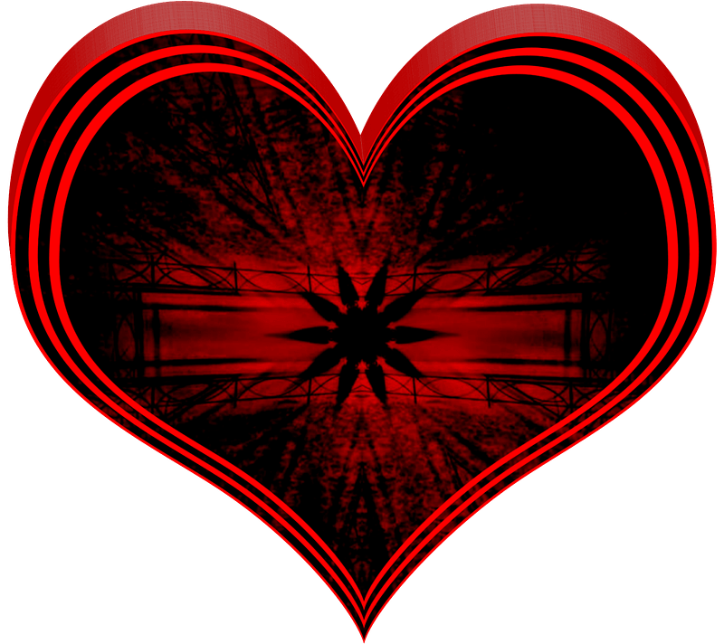 Stylized red heart