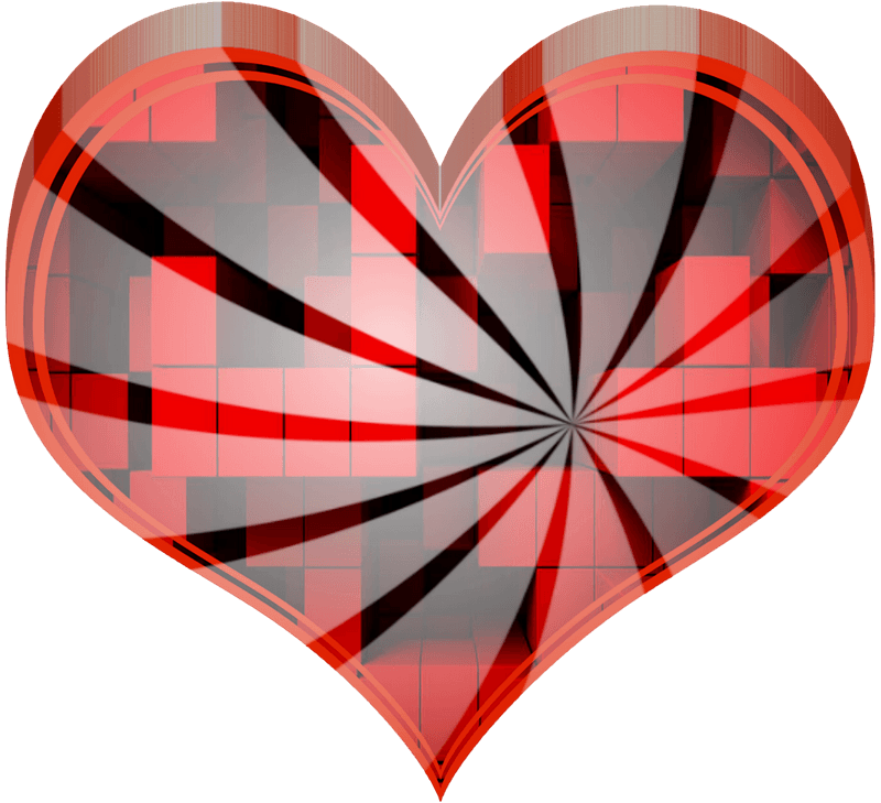 Stylized red heart